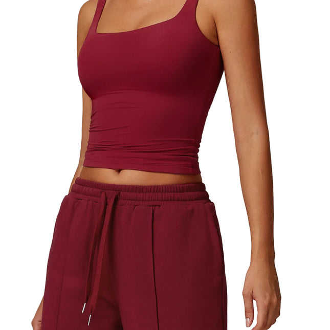 Sports-BH & Treningssinglet for Dame – Kvadratisk utringning og tettsittende passform