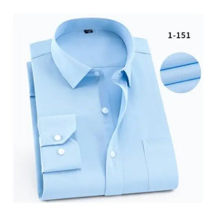 Formell Herreskjorte med Lange Ermer – Perfekt for Bryllup og Fest, Tilgjengelig i Store Størrelser (Opp til 14XL)