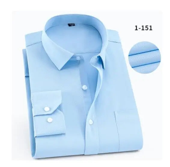 Formell Herreskjorte med Lange Ermer – Perfekt for Bryllup og Fest, Tilgjengelig i Store Størrelser (Opp til 14XL)