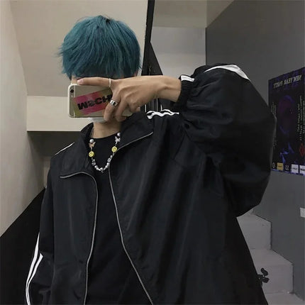 Oversized Vindjakke for Dame – Koreansk BF-stil | Lett, Trendy & Solbeskyttende Streetwear til Vår og Høst