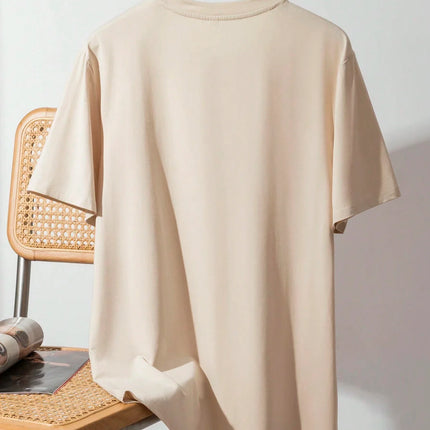 Oversized T-skjorte for Herre – Streetwear i Bomull med Print, Kort Erm og Løs Passform