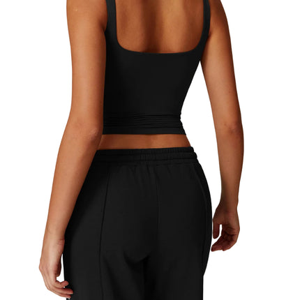 Sports-BH & Treningssinglet for Dame – Kvadratisk utringning og tettsittende passform