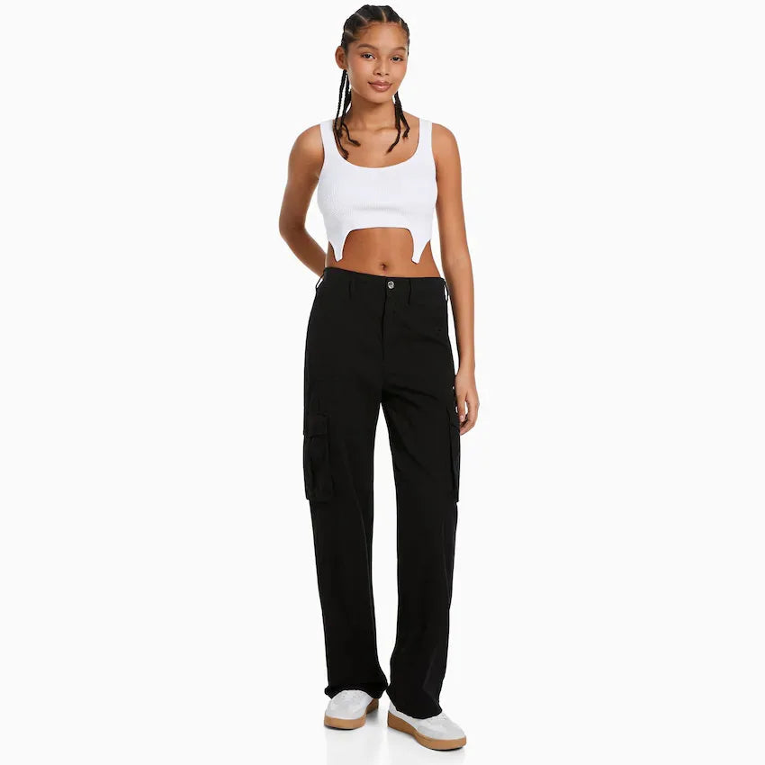 Dame Cargo Bukser – Baggy Streetwear Joggers med Vide Ben