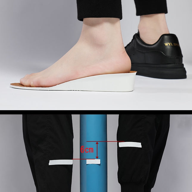 Herresneakers med Skjult 6 cm Løft – Tidløs Stil i Hvit eller Svart (Str. 37–46)