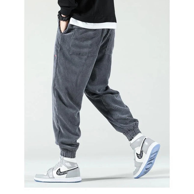 Trendy Cordfløyelsbukser for Herre – Løse og Komfortable Bukser til Høst og Vinter