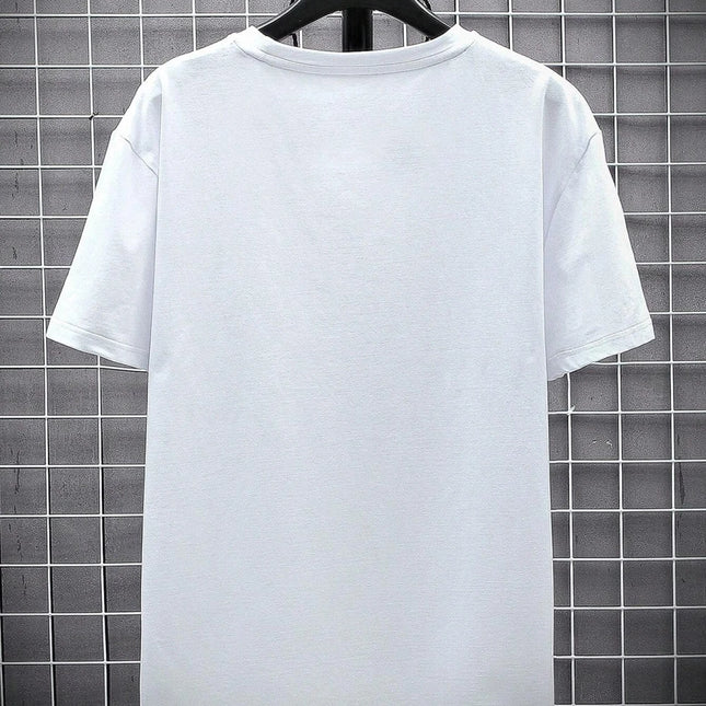 Oversized T-skjorte for Herre – Streetwear i Bomull med Print, Kort Erm og Løs Passform