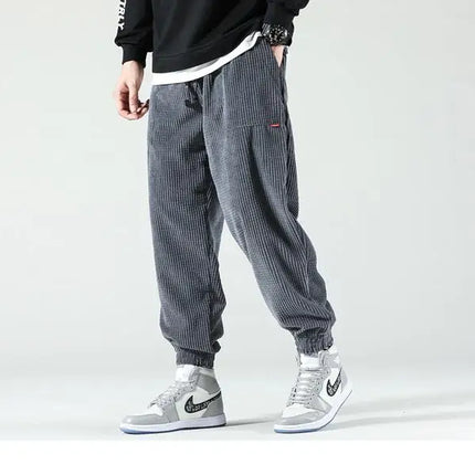 Trendy Cordfløyelsbukser for Herre – Løse og Komfortable Bukser til Høst og Vinter