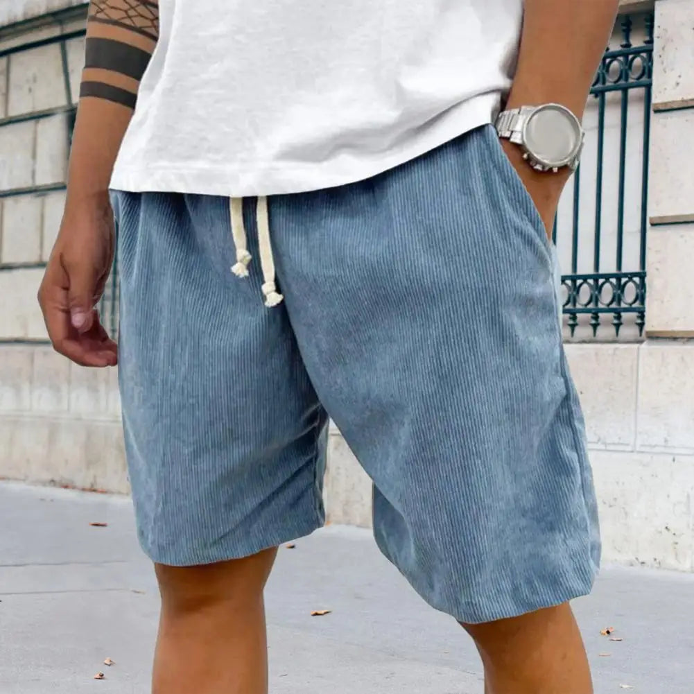 Retro Herreshorts i Cordfløyel – Komfortabel Passform med Snøring
