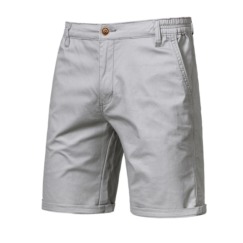 Herreshorts i 100% Bomull – Ensfargede, Komfortable og Stilrene til Sommer, Fritid og Casual Business