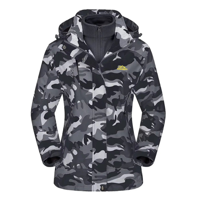 Dame 3-i-1 Vinterjakke – Vanntett & Vindtett Skijakke med Fleecefôr | Allsidig Parkas til Tur & Hverdag