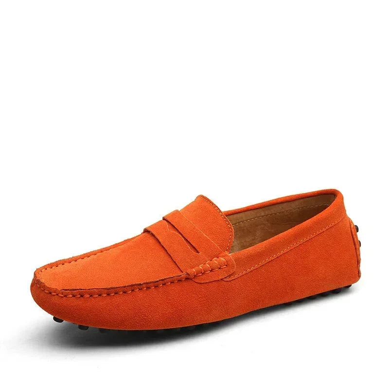 Herresko i Ekte Skinn – Komfortable Mokasiner i Størrelse Opptil 49, Slip-On og Perfekte til Fritid eller Bilkjøring
