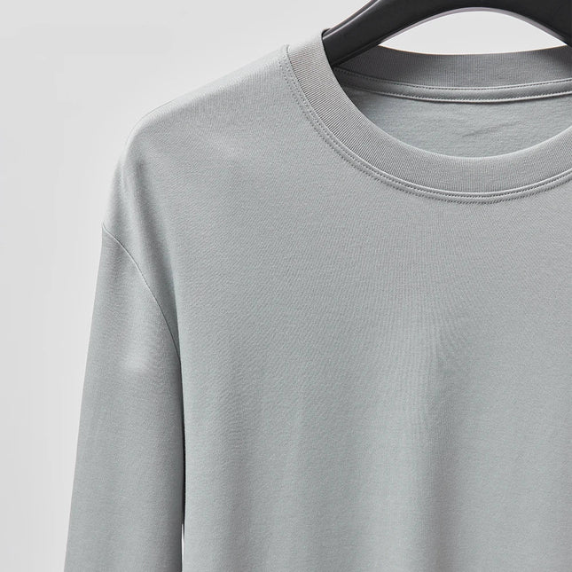 Langermet T-skjorte i 100% Bomull – Klassisk Unisex Basic for Høst og Vår | Myk, Pustende og Behagelig Passform (M–4XL)