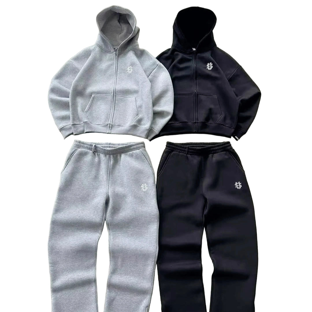 Trendy Joggebukser for Menn og Kvinner – Løse Wide Leg Sweatpants med Brodert Logo og Lommer | Streetwear & Komfort i Ett