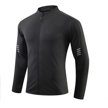 Herre Sport T-skjorte med Lange Ermer – Pustende & Quick Dry