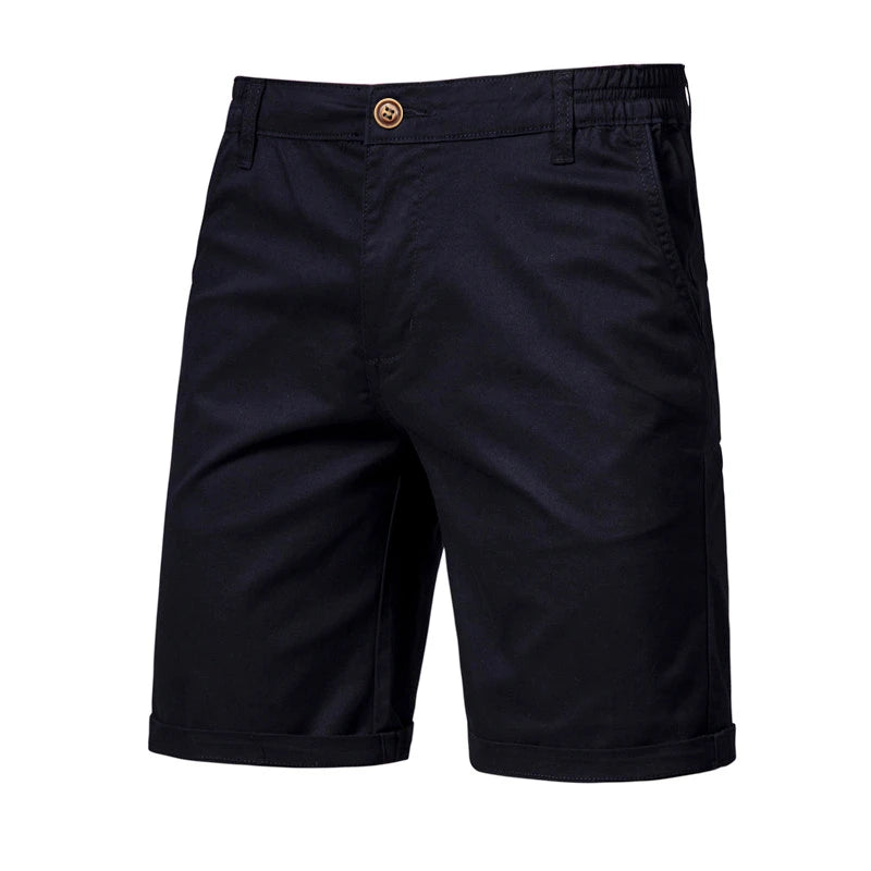 Herreshorts i 100% Bomull – Ensfargede, Komfortable og Stilrene til Sommer, Fritid og Casual Business