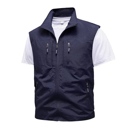 Outdoor Fiske- og Turvest til Herre – Mesh Vest med Flere Lommer