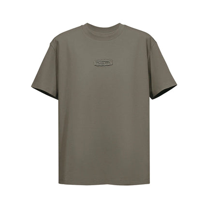 Bomulls T-skjorte til Dame – Løs Passform med Drop Shoulder & Diskré Print
