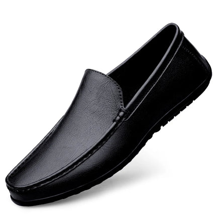 Herre Loafers i Ekte Skinn – Handgefertigte Slip-on-Mokassiner mit Myk Såle