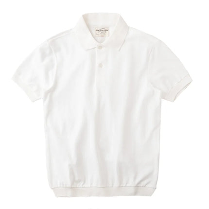 Retro Casual Polo T-skjorte til Herre – 100% Bomull, Kortermet Sommerstil