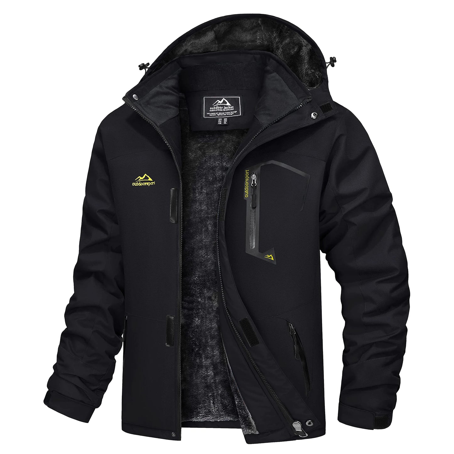 Herre Skijakke – Vanntett & Varm Parkas med Hette | Tykk Vinterjakke til Snø & Kulde