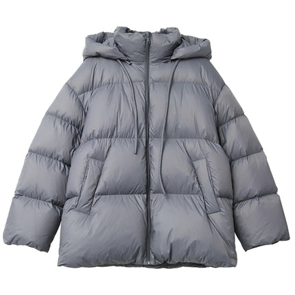 Dunjakke for Dame – 90% Hvit Andedun | Løs, Lett og Varm Hettejakke til Høst & Vinter 2024