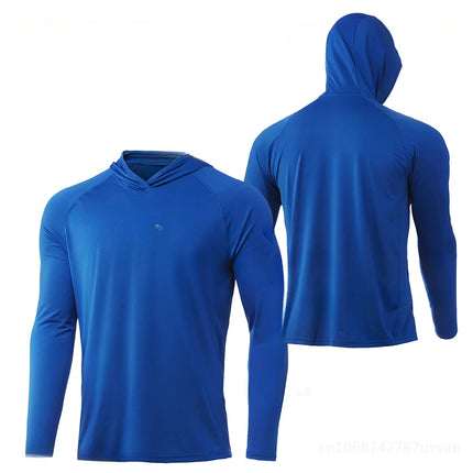 Fiskehettegenser for Menn – Pustende UV-beskyttelse til Sommer og Utendørsbruk | Langermet Angler Hoodie for Sport og Friluft