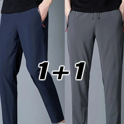 2-pk Herrebukser – Joggebukser med Strikk i Midjen, Klassisk Koreansk Stil