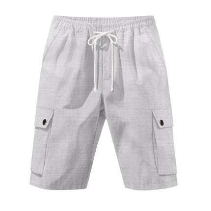 Linshorts til Herre – Pustende Sommerfavoritt med Elastisk Midje
