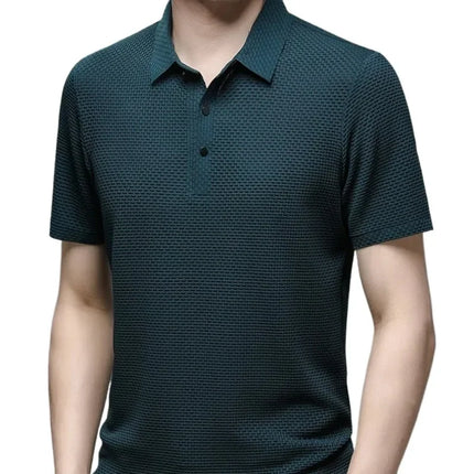 Kortermet Polo T-skjorte for Herre – Sommerlig, Pustende og Business Casual (M–4XL)
