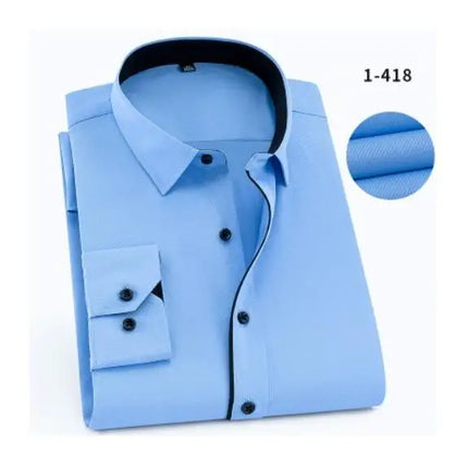 Formell Herreskjorte med Lange Ermer – Perfekt for Bryllup og Fest, Tilgjengelig i Store Størrelser (Opp til 14XL)