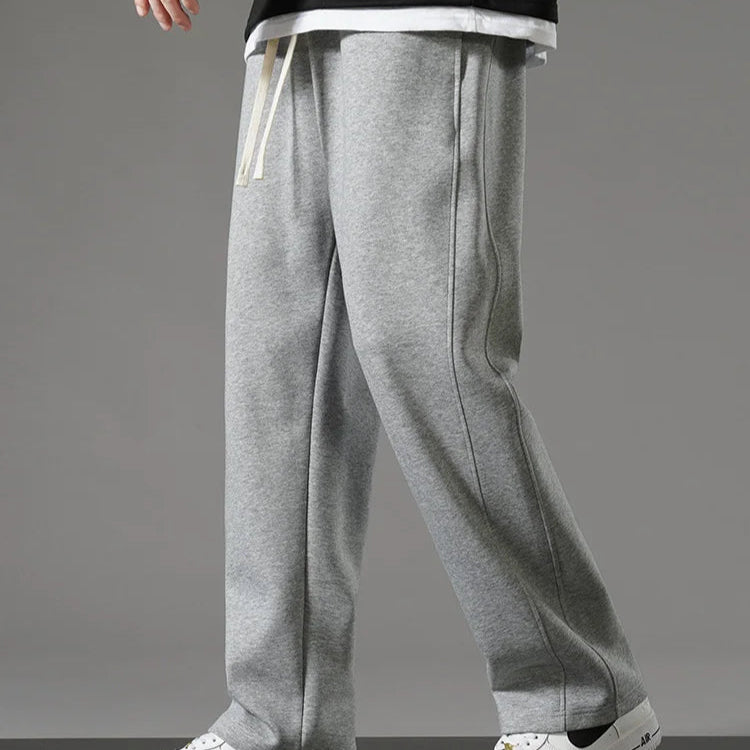 Herre Joggebukse – Vide & Løse Bukser med Snøring | Koreansk Streetwear & Sporty Stil