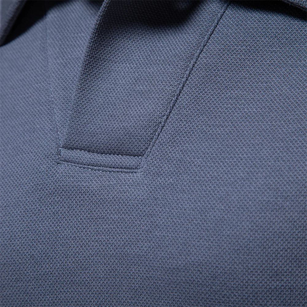 Herre Polo Skjorte med Broderi – Klassisk Krage & Luksuriøs Golfstil