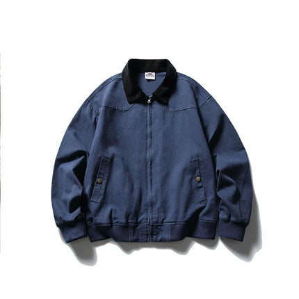 Unisex Vintage Bomberjakke – Løs Cargo Streetwear Jakke for Menn og Kvinner | Urban Cityboy Stil til Vår og Høst