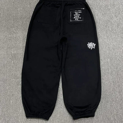 Vintage Fleece Joggebukse for Kvinner – Vide, Tykk og Varme Bukser | Klassisk Streetwear i Grå eller Svart