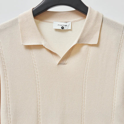 Sommer Polo T-skjorte til Herre – V-hals, Slim Fit & Britisk Stil