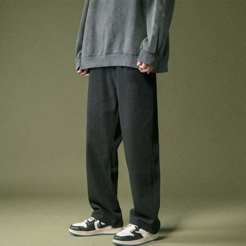 Vintage Herrebukse – Y2K Harajuku Inspirerte Bukser i Bomull og Polyester | Trendy Slim Fit & Casual Stil