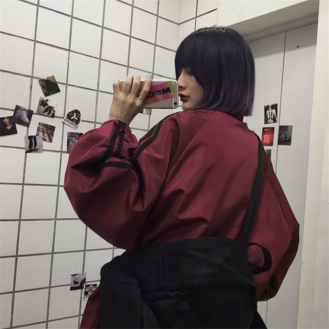 Oversized Vindjakke for Dame – Koreansk BF-stil | Lett, Trendy & Solbeskyttende Streetwear til Vår og Høst