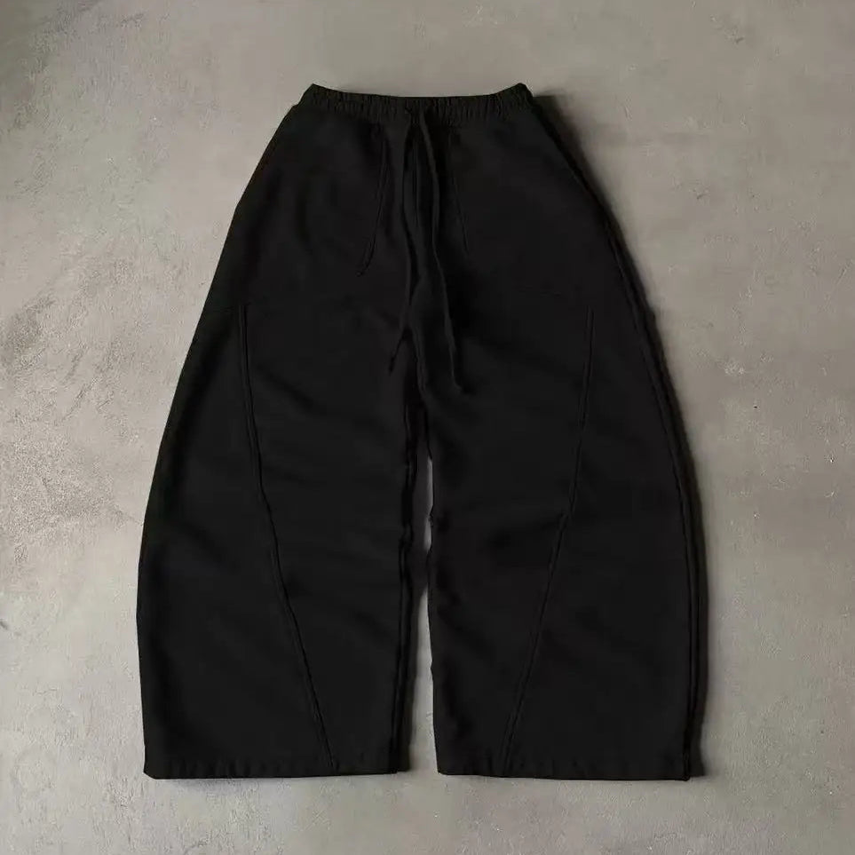 Y2K Streetwear Bukser – Unisex Vide Bukser i Retro Hip-Hop & Goth Stil | Løse, Rette Bukser til 2025 Street Fashion