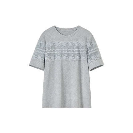 Strikket T-skjorte til Dame – Elegant Blonde Detalj & Premium Sommerstil