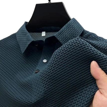 Kortermet Polo T-skjorte for Herre – Sommerlig, Pustende og Business Casual (M–4XL)