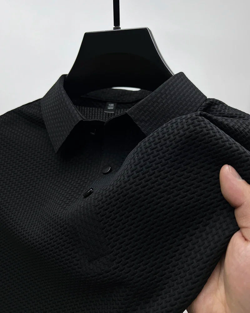 Kortermet Polo T-skjorte for Herre – Sommerlig, Pustende og Business Casual (M–4XL)