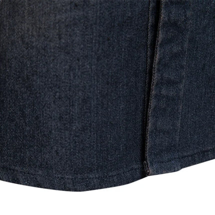 Slim Fit Denimskjorte for Herre – Elastisk Bomull og Klassisk Cowboy-stil med Moderne Passform