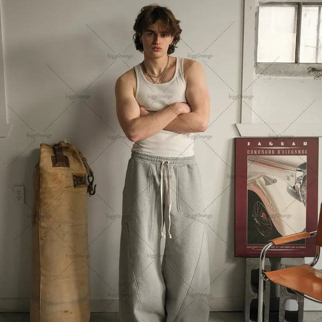 Y2K Streetwear Bukser – Unisex Vide Bukser i Retro Hip-Hop & Goth Stil | Løse, Rette Bukser til 2025 Street Fashion