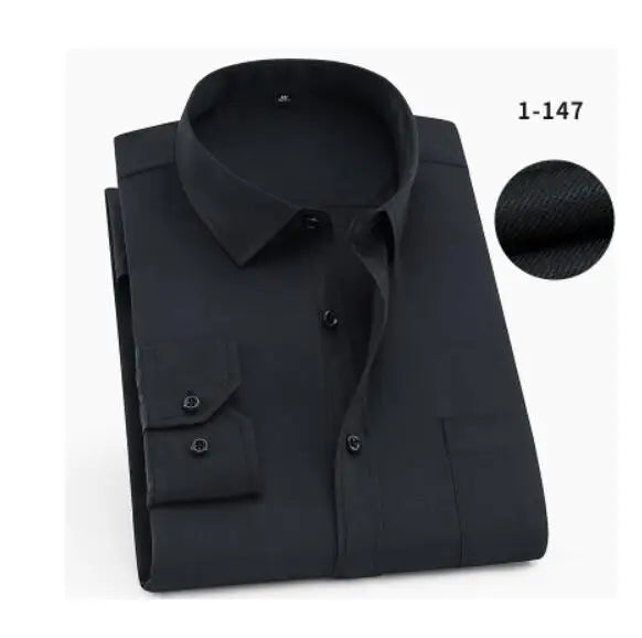 Formell Herreskjorte med Lange Ermer – Perfekt for Bryllup og Fest, Tilgjengelig i Store Størrelser (Opp til 14XL)