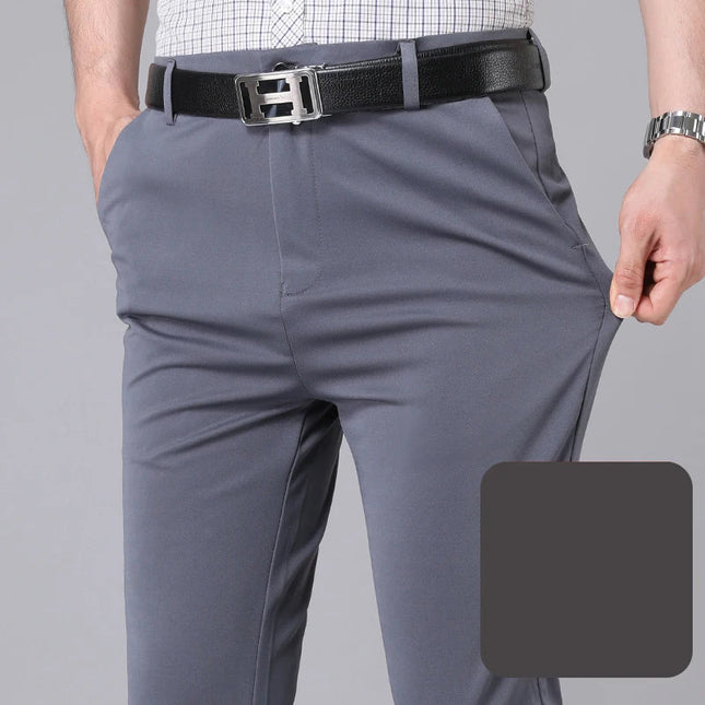 Sorte herrebukser med stretch – smart casual dressbukse til jobb og hverdag