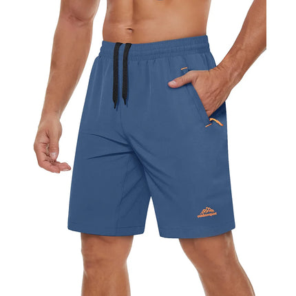 Hurtigtørkende Treningsshorts for Herre – Sommershorts med Glidelåslommer til Løping, Gym og Tur