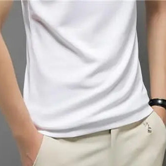 Klassisk Y2K Turtleneck T-skjorte for Herre – Kortermet Streetwear i Myk Modal