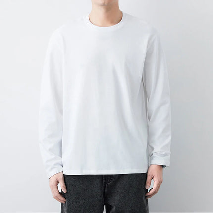 Klassisk Herre T-skjorte i 100 % Bomull – Myk og Komfortabel Basic Topp | Casual Hverdagsplagg i Store Størrelser (opptil 5XL)