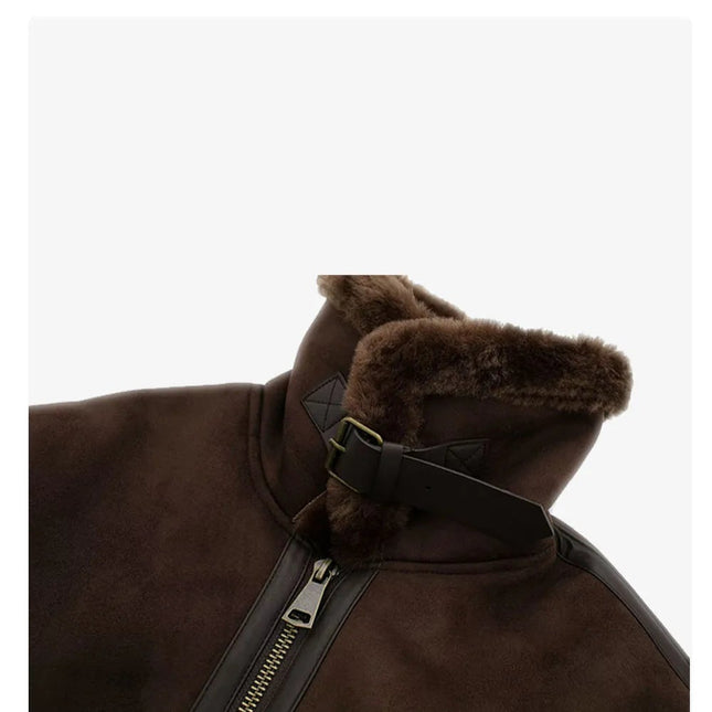 Damejakke for Høst og Vinter – Løs Dobbelsidig Jakke med Kontrastdetaljer