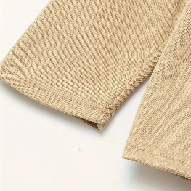 Langermet Polo for Menn – Klassisk Business-Casual Skjorte med Krage (Vår & Høst)